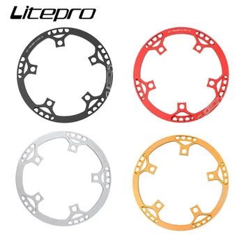 Litepro BMX Kerékpár BCD130 Egyetlen Lemez Felszerelés Kerek Lemez Hajtóművel 45/47/53/56/58T Összecsukható Kerékpár Chainwheel Hajtókar Chainring