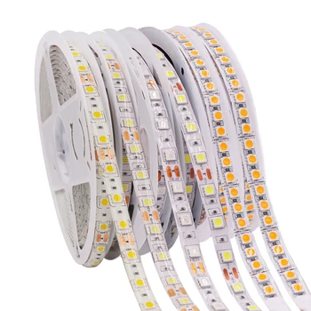 12V 5M LED Szalag Lámpa SMD5050 5054 Vízálló Szalag Dióda 2835 5630 120Leds/m Flexibilis LED Szalag, Fehér/Meleg Fehér String Dekoráció