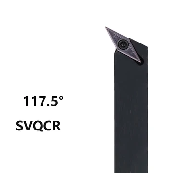 TÚL 117.5° Külső Eszterga szerszámtartó SVQCR SVQCL SVQCR1212H11 16x16 20x20 25x25 Fordult Eszközök Szár használja VCMT11/16 Beszúr