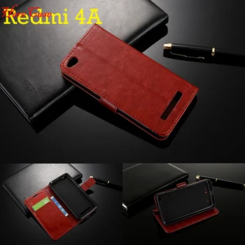 Flip Pénztárca Valódi Bőrből készült, A Xiaomi Redmi 4A burkolata Redmi 4X Esetben Redmi 4 4A 4 Pro Fedezze coque közelében PU 0