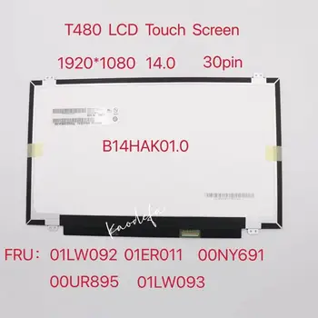 para Lenovo Thinkpad t480-as LCD B140HAK01.0 1920x1080 14,0 pulgadas, 40 Pines Pantalla táctil FRU 01LW092 01ER011 00NY691 nueva