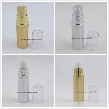 5ML ezüst/arany műanyag levegőtlen szivattyú üveg átlátszó fedél krém/szem szérum/emulzió/lényeg permetező bőrápoló kozmetikai csomagolás