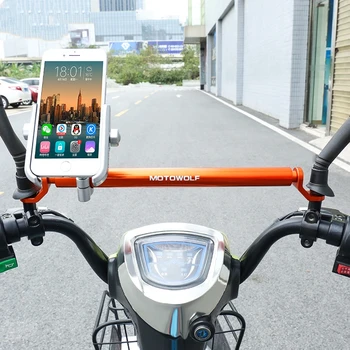 Univerzális Motorkerékpár kerékpár Megerősített Keresztfa Motor Telefon GPS Reflektorfénybe Fényszórók Tartóval Multi-function Hosszabbító Rúd