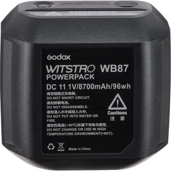 Godox WB87 Lítium Akkumulátor 11.1 V 8700mAh 500 Teljes erővel Villog a Godox Wistro SLB60W AD600 AD600B AD600BM AD600M