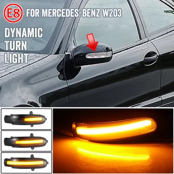 Dinamikus lámpa LED Oldalsó Tükör Mutató Index Szekvenciális Fény Mercedes Benz C Class W203 S203 CL203 2001-2007