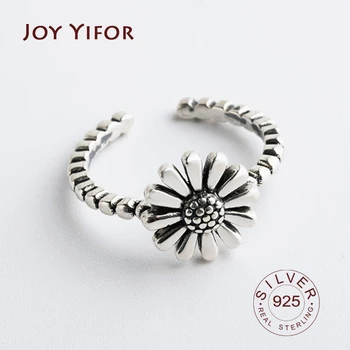 Igazi 925 Sterling Ezüst virág alakú Gyűrű Divat a Nők Fél Aranyos, Finom Ékszerek Minimalista Tartozékok 2020 ajándék