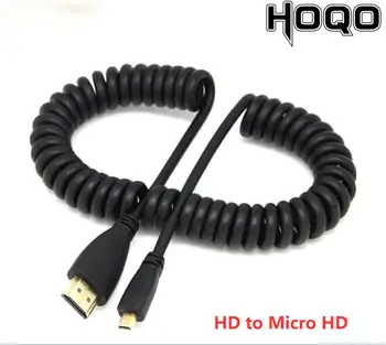 Tavaszi Mikro HDMI-HDMI-kompatibilis Kábel 3D-s 4K nagysebességű Adapter férfi-Férfi Mikro HDMI-compatib Kábel GoPro Raspberry Pi 4 0