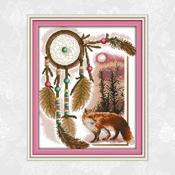 öröm vasárnap Totem (fox) cross stitch minták diy kézimunka hímzés kit kézimunka meghatározott nagykereskedelmi otthoni dekoráció 0