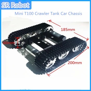 Mini T100 Robot Tank Autó Alváz Nyomon Okos Autó Robot Verseny DIY Robot Játék