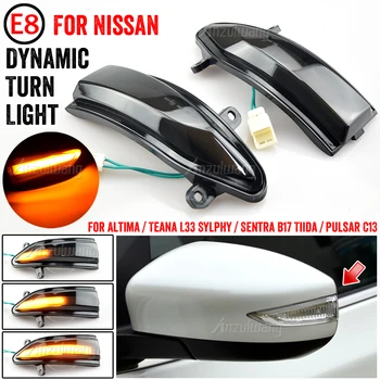 A Nissan Altima Teana 13-18 Sylphy Pulsar Sentra Tiida Dinamikus LED lámpa Lámpa Index Szekvenciális visszapillantó Tükröt Mutató