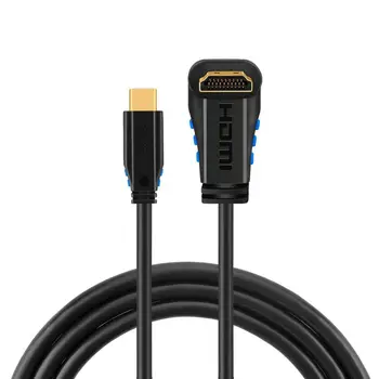 USB-C-HDMI 4K-s, C-Típusú(Thunderbolt 3 Kompatibilis) - HDMI Jobb Szög 270 Fokos Kábel,Kompatibilis a MacBook Pro 2017/2 0
