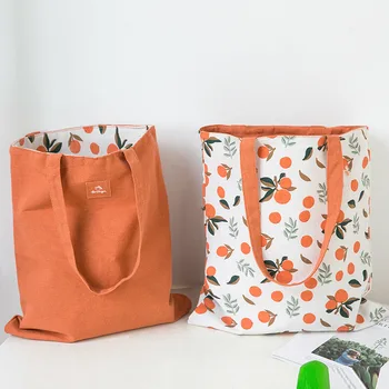 Új Köles, búza szövet kétoldalas kettős felhasználású pamut, vászon zsebében táska szatyor újrafelhasználható tároló táska bevásárló táska