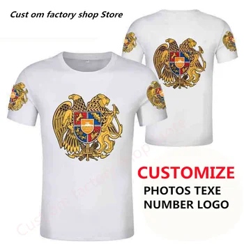 ÖRMÉNYORSZÁG póló ingyenes rendelésre készült név szám fotó fekete logó piros fekete póló kar ország póló örmény nemzet lobogó vagyok ruhák 0