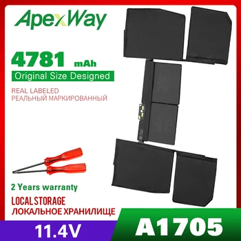 ApexWay 11.4 V Laptop Akkumulátor Apple A1705 Macbook Pro 12