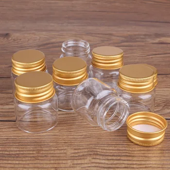 3pcs 20ml 37*40mm Üveg, Arany Alumínium Kupakkal Candy Üveg Üveg edények Tároló Edény az Art Kézműves