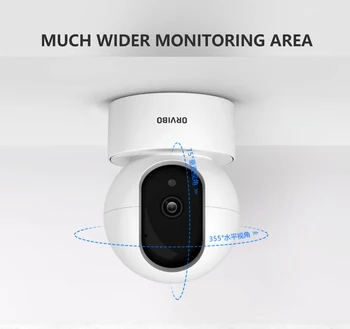 2021 ORVIBO Okos Távirányító Zigbee Vezeték nélküli Wifi HD 1080P Infravörös éjjellátó CCTV Biztonsági Webkamera Hangyák Kamera