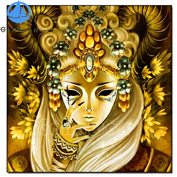 Gyémánt Hímzés arany Szépség maszkot minta, keresztszemes Mozaik 5D DIY Gyémánt Festmény Kit Kézimunka Farsangi dekoráció művészet 0