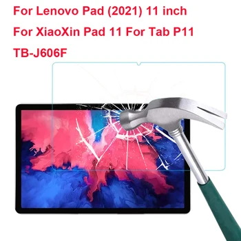 9H Edzett Üveg Lenovo Pad (2021) 11 inch XiaoXin Pad 11 Lap P11 TB-J606F képernyővédő fólia Tabletta Védő Fólia