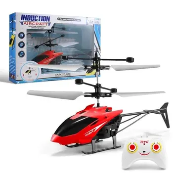 Repülő Mini Útmutató Repülőgép Távirányító Repülőgép, Helikopter, A Gyerekek Műanyag Villogó Fény Piros Játék 0