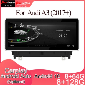 Android 10 Autó Multimédia DVD Sztereó Rádió Lejátszó GPS Navigációs Carplay Auto AUDI A3(2017+) Sportback 8v 8p 2din