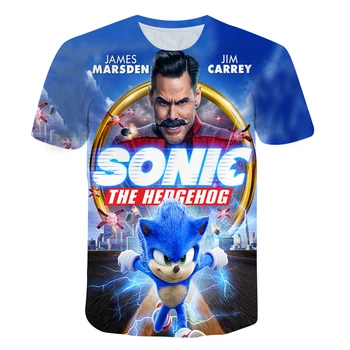 Új Sonic póló Gyerek Ruhákat Fiúk Tshirts Gyerekek T-shirt a Lányok, Ing, Nyári Rövid Ujjú ruha Kislány Felsők Gyermek viselni
