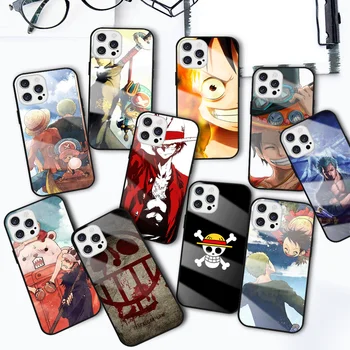 Anime Egy Darab Szauron Luffy Edzett üveg telefon tok iPhone 13 12 mini 11 pro xs max X XR 5 6 7 8 S plus