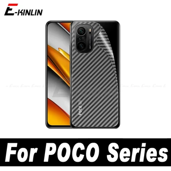 Puha Szénszálas hátlap Film A XiaoMi Mi PocoPhone POCO F3 C3 X3 NFC GT M3 M2-es F2 Pro F1 X2 Hátsó Képernyő Védő Üveg nélkül 0