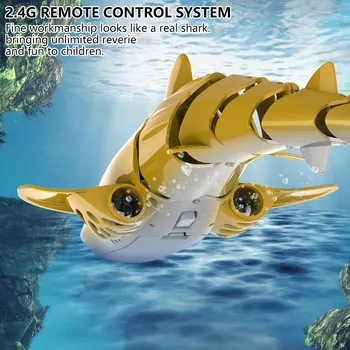 2.4 G RC Cápa Játékok Hal Hajó Gyerekeknek Elektromos Modell Rugalmas Reális Állat Elektronikus Távvezérlő Robot Vízálló