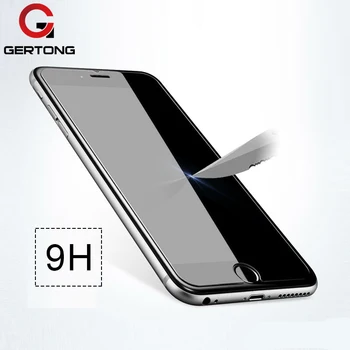 GerTong Edzett Üveg iphone 5 5S SE 4 4S kijelzővédő fólia iPhone 6 6 7 8 Plusz X XR XS Max 2018 Védőfólia 2.5 D 0