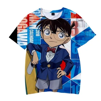 Anime detective Conan 3D-s Póló Nők, Férfiak, Fiúk, Lányok, Gyerekek Japán Streetwear Hip-Hop Conan Edogawa Cosplay póló, Nyári Felsők 0