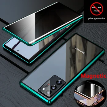 360 Fokos Mágneses Adszorpciós Adatvédelmi Fém Tok Samsung Galaxy S21 S 21 Ultra Dupla Üveg Fedelét S21 Plusz S21+ Ügyek