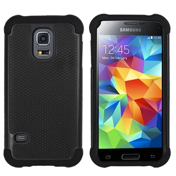 S5mini Labdát Gabona Ütésálló Műanyag tok Szilikon Fedél Samsung Galaxy S5 mini G800F Hibrid hátlap Kettős Réteg