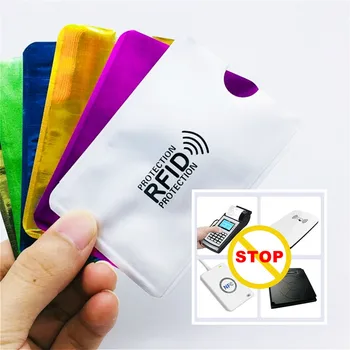 1db Anti RFID-Blokkoló Olvasó Zár Kártya Tartóját ID bankkártya Esetében Védő Alumínium Fém Smart Anti-theft Hitelkártya Birtokos