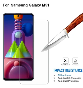Samsung Galaxy M51 Edzett Üveg kijelző Védő fólia Galaxy M51 SM-M515F Védő Üveg Samsung M51 Pelicula de vidro 0