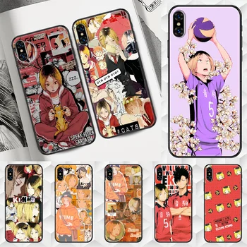 Anime Haikyuu Kenma Kozume Telefon burkolata Hull Az iphone 5 5s se 2 6 6 7 8 12 mini plus X XS XR 11 PRO MAX black elég 0