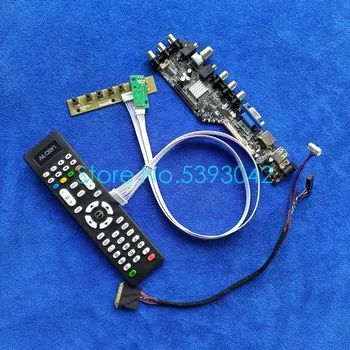 Fit B156XW03 V. 0/V. 1/V. 2 VGA, USB, LCD képernyőn jel digitális 1366*768 DVB-C/T2 40 Pin LVDS 3663 vezérlő meghajtó kártya DIY készlet