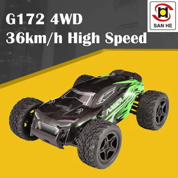 Új G172 2.4 G 1:16 4WD 36km/h Sebességű Versenyautó Erős Power Motorral Távirányító Off-Road Autó, Játék, Ajándék Gyerekeknek Piros/Zöld 0
