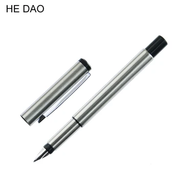 Ő DAO Ezüst Fém Vektor Fountain Pen 0,5 mm Heggyel Teljes Fém Toll Üzleti Ajándék Írás Kalligráfia irodaszerek