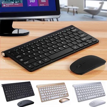 Vezeték nélküli billentyűzet-Egér Set Home Üzleti Notebook Asztali Számítógép Néma Ergonómia Használható TV