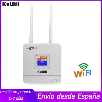 KuWFi Vezeték nélküli 4G Wifi Router Hordozható LTE Router A Külső Antennák SIM-Kártya Nyílásba WAN/LAN/RJ45 Port Támogatás 10 WiFi Felhasználók