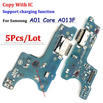 5db/Sok，Új USB Töltő Port Töltő Testület Flex Kábel Samsung Galaxy A01 Core A013F Dock Csatlakozó Mikrofonnal