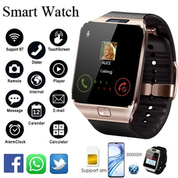 DZ09 Intelligens Karóra Relogio Android smartwatch telefon fitness tracker reloj Okos Órák mélynyomó nők férfiak dz 09 0