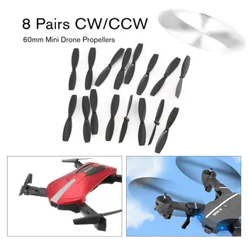 8 Pár CW/CCW Propeller Kellékek Penge RC 60mm Mini Racing Drón Quadcopter Repülőgép UAV Alkatrészek Tartozékok Alkatrész 0