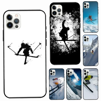 Ski Neige Snowboard tok Apple iPhone 13 12 Mini 11 Pro Max XS X XR 6 7 8 Plusz 5S SE 2020 hátlapot 0