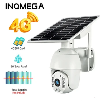 INQMEGA 1080P HD 4G Wifi Alacsony teljesítményű Napelemes Kamera Dual Audio Hang Behatolásjelző Napelem Kültéri Megfigyelő Vízálló Kamera