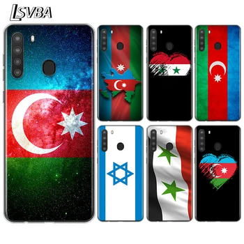 azerbajdzsán szíria, izrael zászló Samsung Galaxy S20Ultra S20 Plusz S10 Megjegyzés 10 Lite A01 A11-A21 A21S A31 A41 a51-es A71 Telefon Esetében