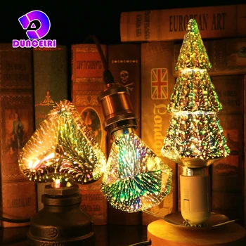 3D Dekoráció LED Izzó E27 6W, 110V, 220V Vintage Edison-Izzó Csillag Tűzijáték Lámpa, Ünnepi Éjszakai Fény Újdonság karácsonyfa 0
