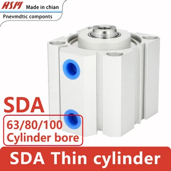 SDA Vékony Pneumatikus Henger Belső Átmérője 63/80/100MM, Valamint a Stroke 5-300MM