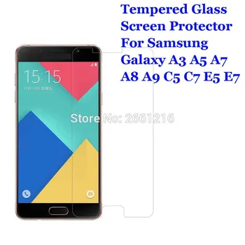 Samsung Galaxy A3 A5 A7 2015 / 2016 A8 A9 C5 C7 E5 E7 Edzett Üveg 9H 2.5 D Prémium Képernyő Védő Fólia