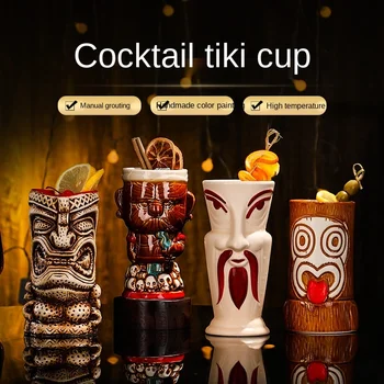 Bár Tiki-Kupa Személyiség Hawaii Koktél Kreatív Kerámia Csésze Zombi Koponya Csésze, Nagy Csésze Kapacitás Porcelán Teáscsésze Kínai